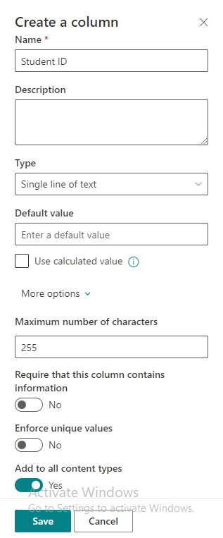 Create A Column 